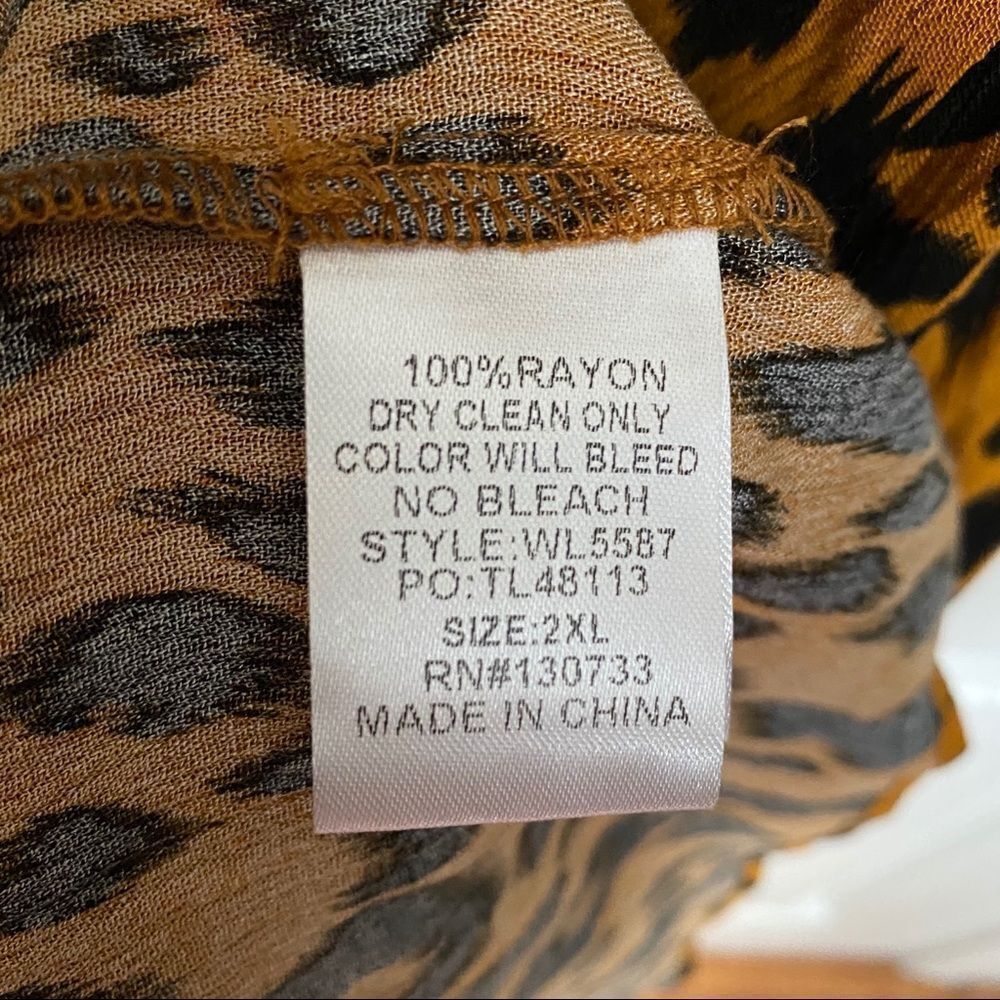 Bohemian Jungle Maxi Hi Lo Leopard Dress NWT - Picture 6 of 16